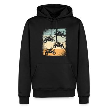 Quad VTT Tout-terrain Quad Riders - Sweat à capuche Premium bio Homme - noir - Devant - Nico (187cm)