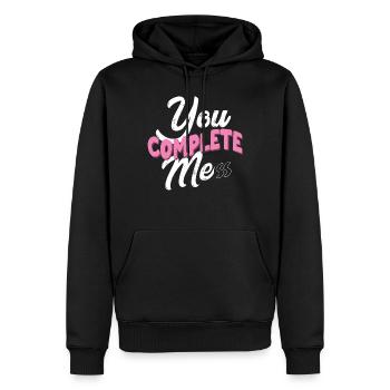 Du Vervollständigst Mich, Chaos - Männer Premium Bio Hoodie - Schwarz - Vorne - Nico (187cm)