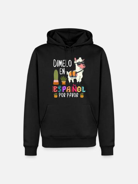 Spanischlehrer, Spanisch Unterrichten - Männer Premium Bio Hoodie - Schwarz