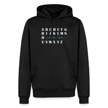 PQRST Krankenschwester, Krankenpflege - Männer Premium Bio Hoodie - Schwarz - Vorne - Nico (187cm)