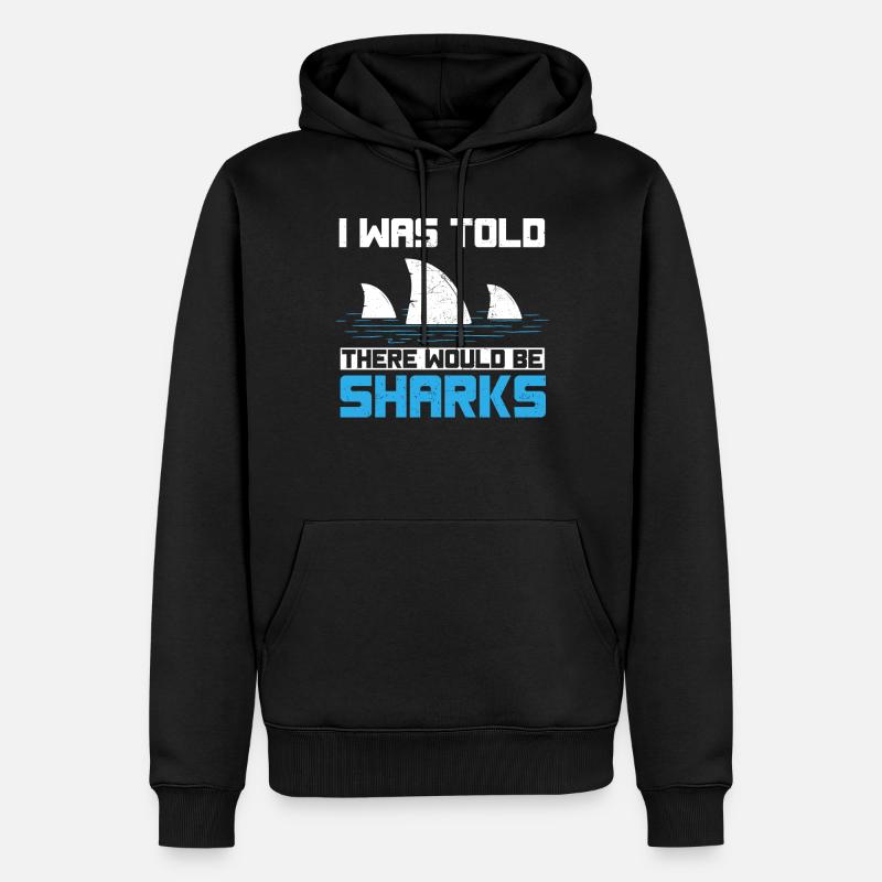 Sentez-vous magnifique, requin, requin - Sweat à capuche Premium bio Homme - noir