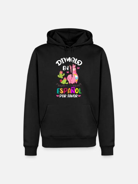 Spanischlehrer, Spanisch Unterrichten - Männer Premium Bio Hoodie - Schwarz