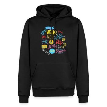 Haben Sie Den Tag, Den Sie Verdienen, Motivierend - Männer Premium Bio Hoodie - Schwarz - Vorne - Nico (187cm)