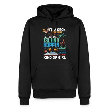 Inselhüpfmädchen, Kreuzfahrtmädchen - Männer Premium Bio Hoodie - Schwarz - Vorne - Nico (187cm)
