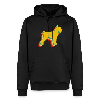 Schnauzer, Schnauzer Cadeau de propriétaire de chien Schnauzer - Sweat à capuche Premium bio Homme - noir - Devant - Nico (187cm)