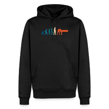 Développement de billard, jeu de billard, joueur de billard - Sweat à capuche Premium bio Homme - noir - Devant - Nico (187cm)