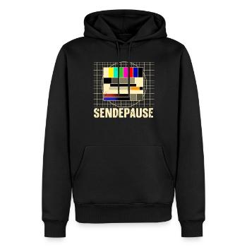Testbild Sendepause - Männer Premium Bio Hoodie - Schwarz - Vorne - Nico (187cm)