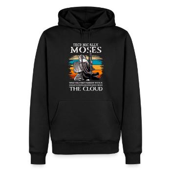 Moises First Daten hochladen Englisch Tablet - Männer Premium Bio Hoodie - Schwarz - Vorne - Nico (187cm)