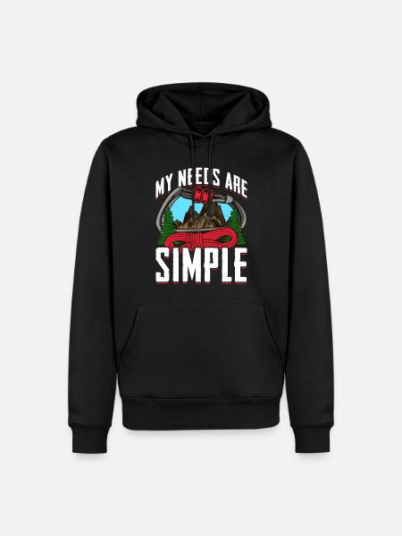 Mountaineer my needs are simple - Men’s Premium Organic Hoodie - black