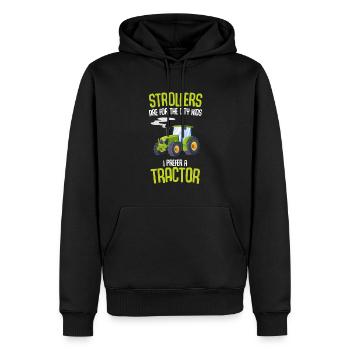 Je préfère un tracteur agricole - Sweat à capuche Premium bio Homme - noir - Devant - Nico (187cm)
