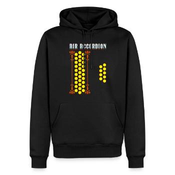 Air Accordion joue de la musique d’accordéon Rancheras - Sweat à capuche Premium bio Homme - noir - Devant - Nico (187cm)
