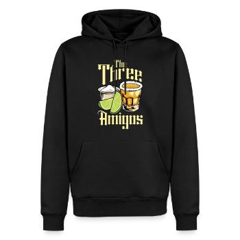 Los Tres Amigos Tequila Mexico Fiesta - Sweat à capuche Premium bio Homme - noir - Devant - Nico (187cm)