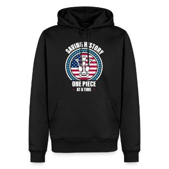 Metalldetektion, Metalldetektor - Männer Premium Bio Hoodie - Schwarz - Vorne - Nico (187cm)