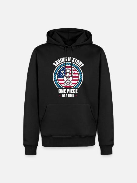 Metal detection, metal detector - Men’s Premium Organic Hoodie - black