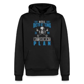 Metalldetektion, Metalldetektor - Männer Premium Bio Hoodie - Schwarz - Vorne - Nico (187cm)