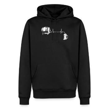 Bierliebhaber, Biertrinker, Brauerin, Bierbrauer - Männer Premium Bio Hoodie - Schwarz - Vorne - Nico (187cm)