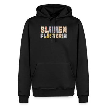 Chuchotement de fleurs, jardinier, fleurs - Sweat à capuche Premium bio Homme - noir - Devant - Nico (187cm)