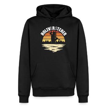 Holzversteher, Waldarbeiter, Holzfäller - Männer Premium Bio Hoodie - Schwarz - Vorne - Nico (187cm)