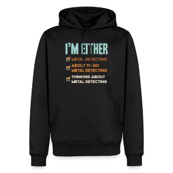 Chuchotement de fleurs, jardinier, fleurs - Sweat à capuche Premium bio Homme - noir - Devant - Nico (187cm)