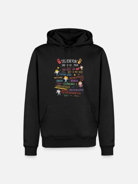 Erzieherin - Männer Premium Bio Hoodie - Schwarz
