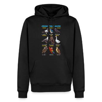 Bird Guide Drones Ducks Parrots Owls - Men’s Premium Organic Hoodie - black - Front - Nico (187cm)