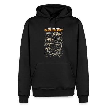 Born to be an English dinosaur paleontologist - Men’s Premium Organic Hoodie - black - Front - Nico (187cm)