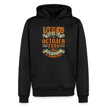 2006 Oktober Geburtstag Legende - Männer Premium Bio Hoodie - Schwarz - Vorne - Nico (187cm)