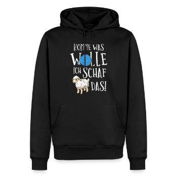 Schaf, Hirte, Schafhirte, Schafzucht - Männer Premium Bio Hoodie - Schwarz - Vorne - Nico (187cm)