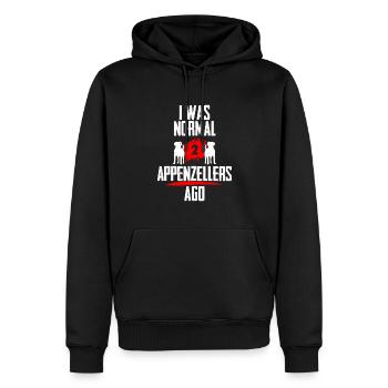 J’étais normal 2 Appenzellers avant - Sweat à capuche Premium bio Homme - noir - Devant - Nico (187cm)