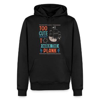Too Cute to Go With The Plank, Girl Pirate - Men’s Premium Organic Hoodie - black - Front - Nico (187cm)
