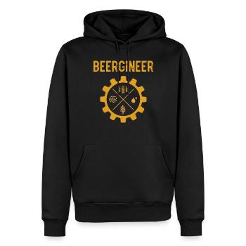 Beergenieer, bière, brasseur, bière bière, buveur de bière - Sweat à capuche Premium bio Homme - noir - Devant - Nico (187cm)