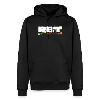 Behavioral Engineer RBT - Men’s Premium Organic Hoodie - black - Front - Nico (187cm)