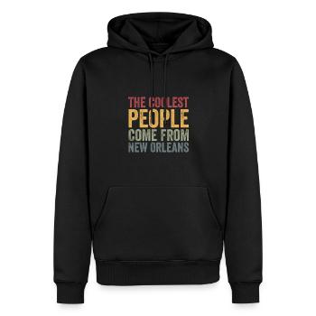 Les gens les plus cool viennent de la Nouvelle-Orléans - Sweat à capuche Premium bio Homme - noir - Devant - Nico (187cm)