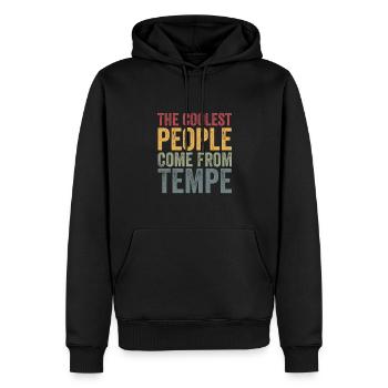Coolest people come from Tempe - Men’s Premium Organic Hoodie - black - Front - Nico (187cm)
