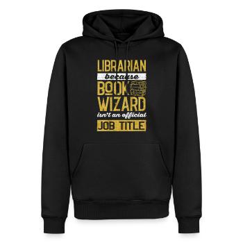 Bibliothekar, Buchassistent, Bibliothek - Männer Premium Bio Hoodie - Schwarz - Vorne - Nico (187cm)