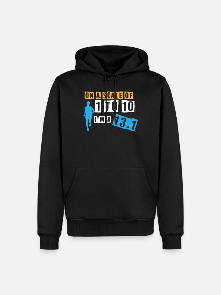 Half Marathon, Marathon, Runner - Men’s Premium Organic Hoodie - black