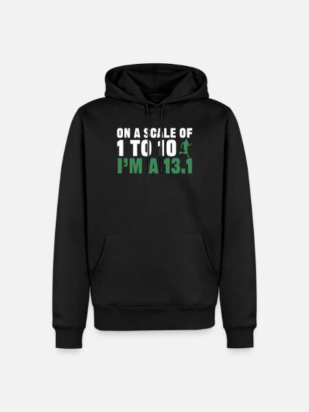 Half Marathon, Marathon, Runner - Men’s Premium Organic Hoodie - black