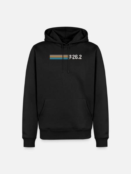 Half Marathon, Marathon, Runner - Men’s Premium Organic Hoodie - black