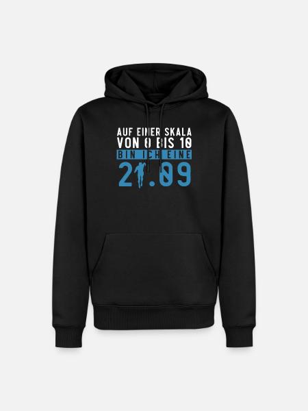 Halbmarathon, Marathon, Läufer - Männer Premium Bio Hoodie - Schwarz