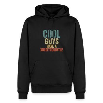 Les Cool Guys ont un xoloitzcuintle - Sweat à capuche Premium bio Homme - noir - Devant - Nico (187cm)