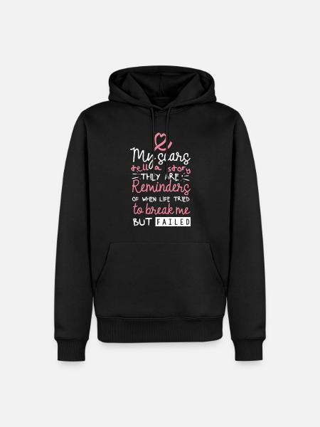 Bewusstsein Für Brustkrebs - Männer Premium Bio Hoodie - Schwarz