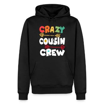 Crazy Cousin Crew Funny Matching Family Boys - Sweat à capuche Premium bio Homme - noir - Devant - Nico (187cm)