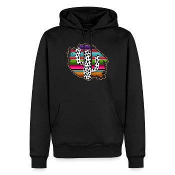 Westliche Kuhkaktus - Männer Premium Bio Hoodie - Schwarz - Vorne - Nico (187cm)