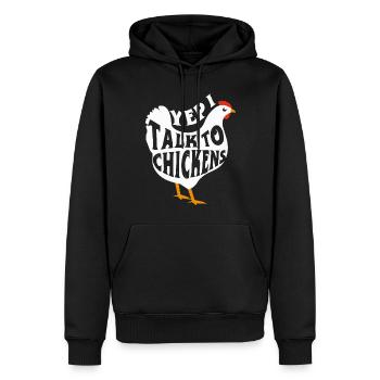 Éleveur de poulets, agriculture, élevage de poulets - Sweat à capuche Premium bio Homme - noir - Devant - Nico (187cm)