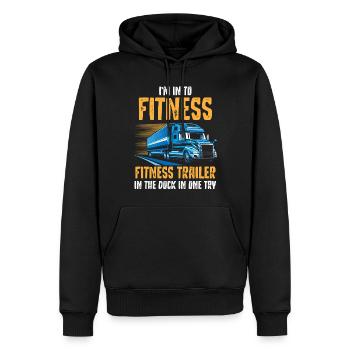 LKW -Fahrer, Trucker, Fahrwagen Fahren - Männer Premium Bio Hoodie - Schwarz - Vorne - Nico (187cm)