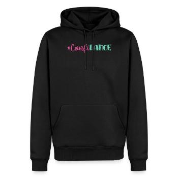 Fiducia, Danza, Danza, - Felpa con cappuccio ecologica premium da uomo - nero - Fronte - Nico (187cm)