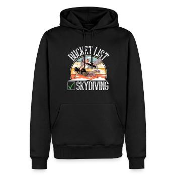Skydiving Parachuting Parachute - Men’s Premium Organic Hoodie - black - Front - Nico (187cm)