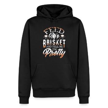 Brisketliebhaber, Briskets, BBQ - Men’s Premium Organic Hoodie - black - Front - Nico (187cm)