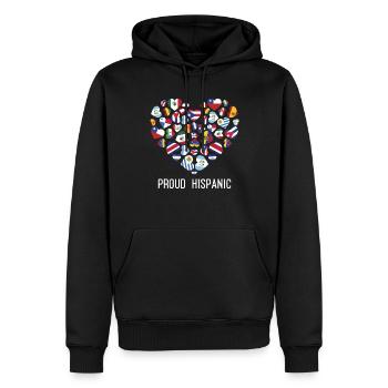 Stolzer Hispanic - Männer Premium Bio Hoodie - Schwarz - Vorne - Nico (187cm)