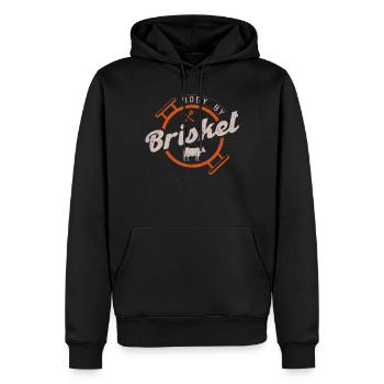 Smokoligist, BBQ, Grill, - Men’s Premium Organic Hoodie - black - Front - Nico (187cm)